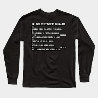 Hallowed Be Thy Name Chords Lyrics Long Sleeve T-Shirt